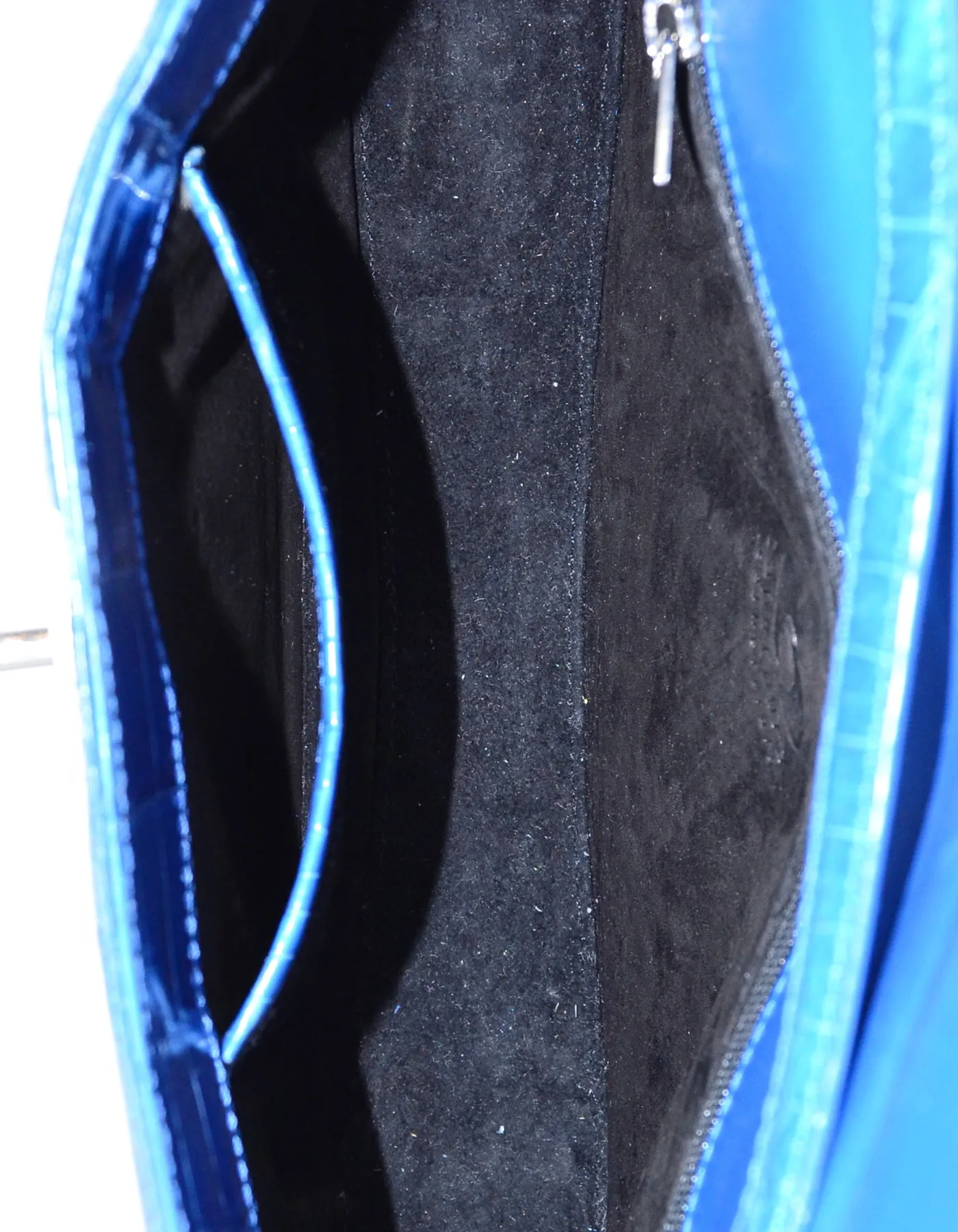 Cape Cobra Nile Crocodile Royal Blue Clutch/Shoulder Bag
