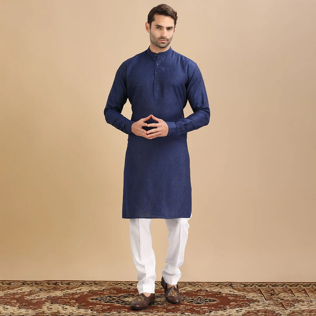 Royal Purple  Men's Plain Kurta